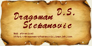 Dragoman Stepanović vizit kartica